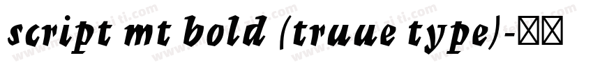 script mt bold (truue type)字体转换